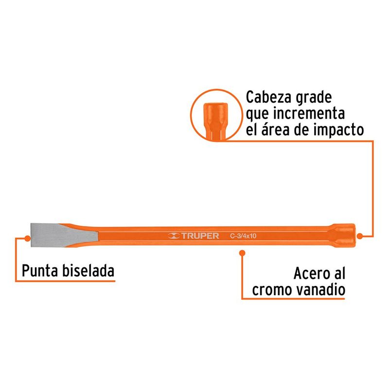 Cincel de Corte Frío 3/4 X 10 plg