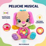 Peluche Interactivo Hermanita Aprende Conmigo con 80 Canciones, Luces y 3 Niveles de Aprendizaje