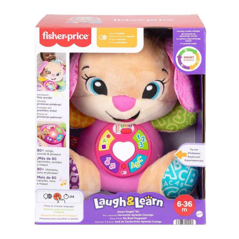 Peluche Interactivo Hermanita Aprende Conmigo con 80 Canciones, Luces y 3 Niveles de Aprendizaje