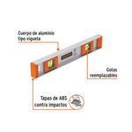 Nivel Tipo Viga con Cuerpo de Aluminio de 14 Plg