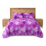 Set de Sábanas Floral Morado Tamaño Queen