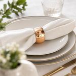 Set de 6 Anillos para Servilleta Color Rose Gold