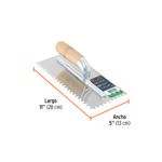 Llana Dentado Cuadrado 11 plg Mango Madera