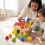 Casa de Actividades Infantil con Luz, Sonido y Bloques Clasificadores para Bebés