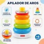 Juguete para Bebé Rock-A-Stack Pirámide Balanceante con 5 Aros y Sonajero