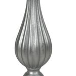 Portavela Decorativo de Madera para Mesa de 28 cm Plateado