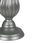 Portavela Decorativo de Madera para Mesa de 28 cm Plateado