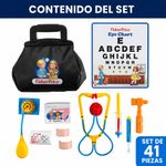 Kit Médico de Juguete del 80 Aniversario 11 Piezas con Estetoscopio y Maletín para Juego de Rol