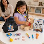 Kit Médico de Juguete del 80 Aniversario 11 Piezas con Estetoscopio y Maletín para Juego de Rol
