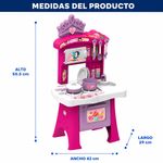 Cocina Infantil Disney Princesas Petit Chef con Accesorios y Horno de Juguete Color Rosado