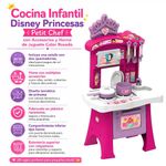 Cocina Infantil Disney Princesas Petit Chef con Accesorios y Horno de Juguete Color Rosado