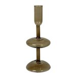 Candelero de Vidrio para Decoración Navideña Color Ámbar 20 Cm