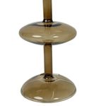 Candelero de Vidrio para Decoración Navideña Color Ámbar 20 Cm