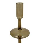 Candelero de Vidrio para Decoración Navideña Color Ámbar 20 Cm