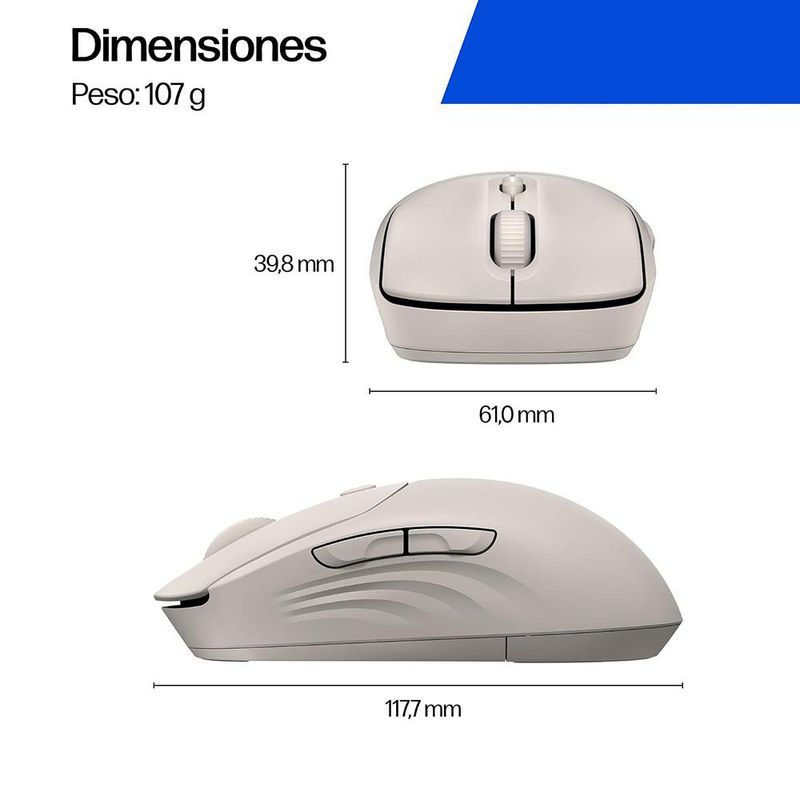 Mouse Inalámbrico Silencioso en Color Arce