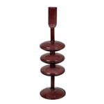 Candelero de Vidrio para Decoración Navideña Color Café 30 Cm