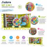 Set de Regalo Preescolar 3 en 1 con Reloj Didáctico, Clasificador de Formas y Ábaco de Madera