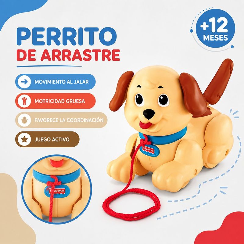 Juguete Perrito de Arrastre Lil Snoopy con Sonidos y Movimiento para Niños