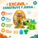 Huevo Sorpresa Smashers Junior Dino Dig con Masa Sensorial y Figura de Dinosaurio para Armar - Diseño Surtido