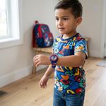 Reloj Digital Infantil de Sonic LCD con Luces Parpadeantes y Correa Azul Ajustable