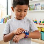 Reloj Digital Infantil de Sonic LCD con Luces Parpadeantes y Correa Azul Ajustable