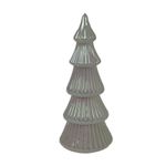 Árbol de Vidrio con Luz para Decoración Navideña Color Blanco 27 cm