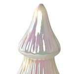 Árbol de Vidrio con Luz para Decoración Navideña Color Blanco 27 cm
