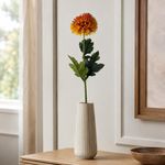 Flor Artificial Crisantemo Color Naranja de 8 Cm para Floreros y Arreglos