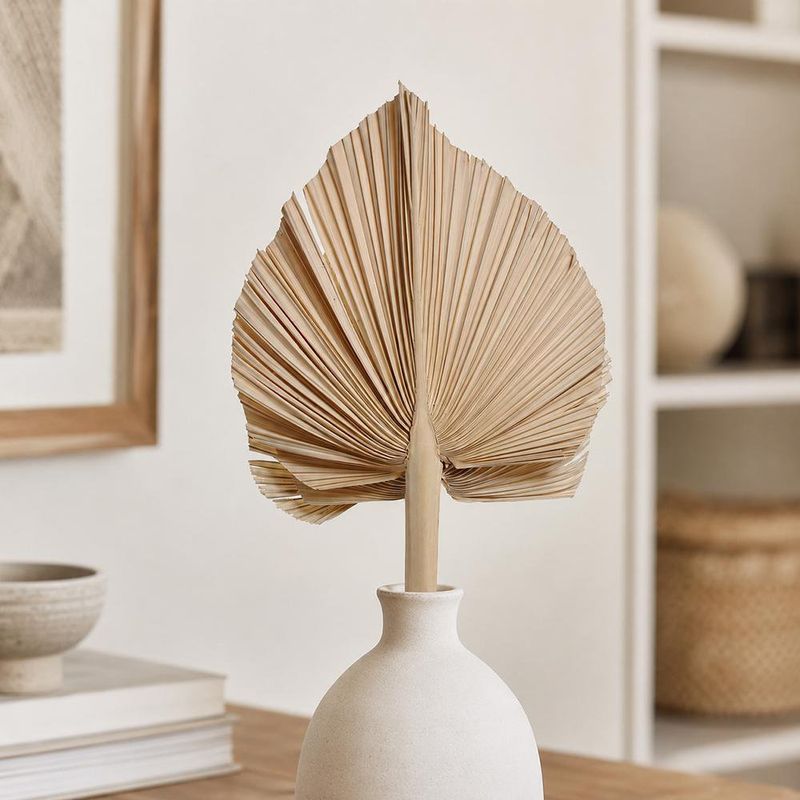 Rama Artificial Hoja Seca Color Beige de 70 cm para Floreros y Arreglos