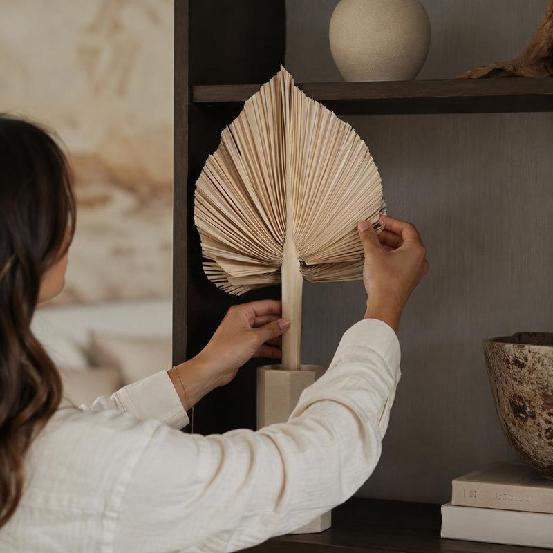 Rama Artificial Hoja Seca Color Beige de 70 cm para Floreros y Arreglos