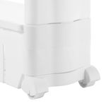 Organizador con 3 Bandejas y Rodos de Plástico Color Blanco