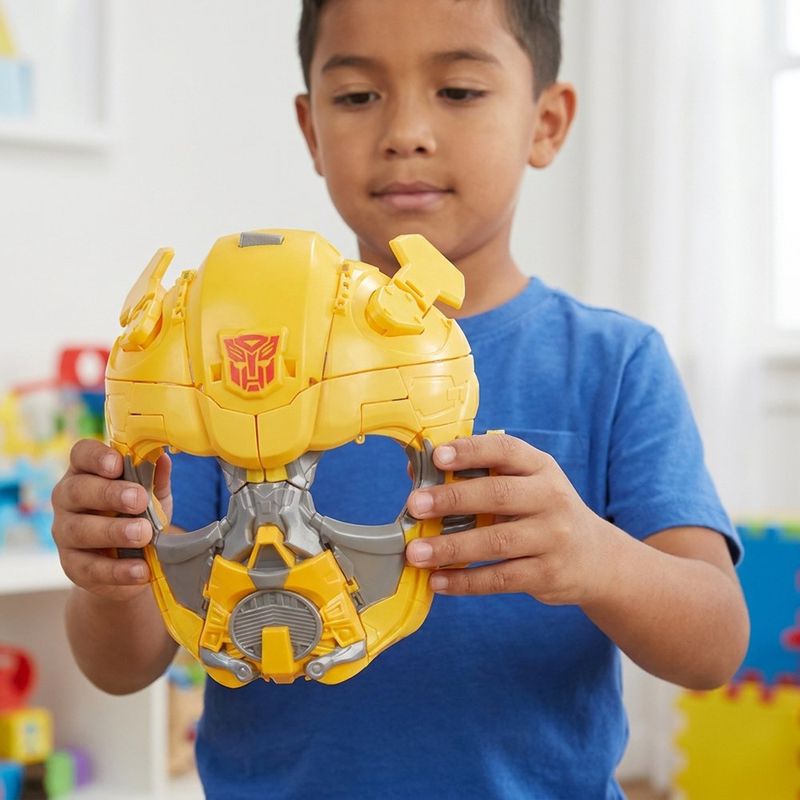 Máscara 2 en 1 de Transformers One Bumblebee con Correa Ajustable para Juego de Rol