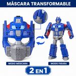 Máscara 2 en 1 de Transformers One Optimus Prime con Correa Ajustable para Juego de Rol