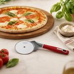 Cortador para Pizza de Acero Inoxidable con Mango Ergonómico Color Rojo