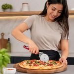 Cortador para Pizza de Acero Inoxidable con Mango Ergonómico Color Rojo