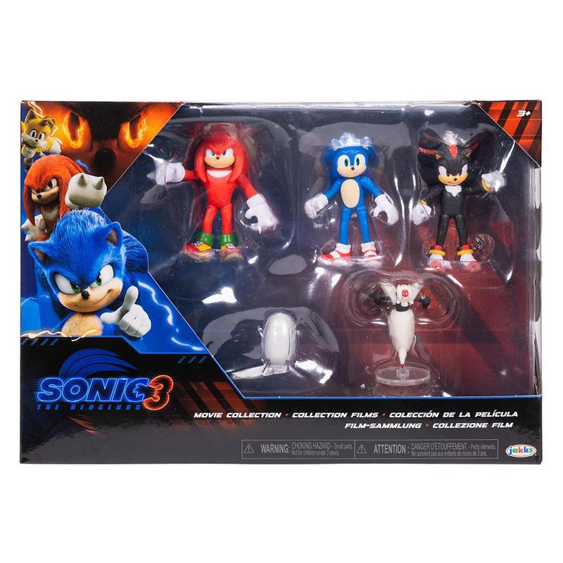 Set de Figuras de la Película Sonic 3 con Sonic, Shadow y Knuckles 2.5 Plg