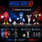 Set de Figuras de la Película Sonic 3 con Sonic, Shadow y Knuckles 2.5 Plg