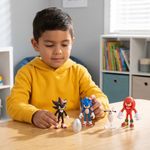 Set de Figuras de la Película Sonic 3 con Sonic, Shadow y Knuckles 2.5 Plg