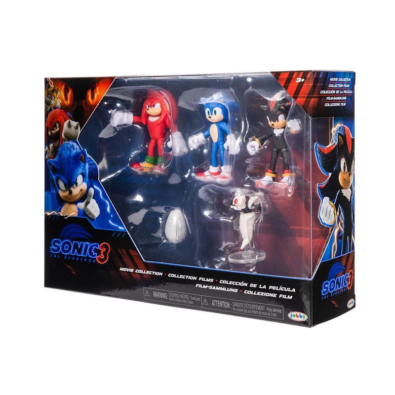 Set de Figuras de la Película Sonic 3 con Sonic, Shadow y Knuckles 2.5 Plg