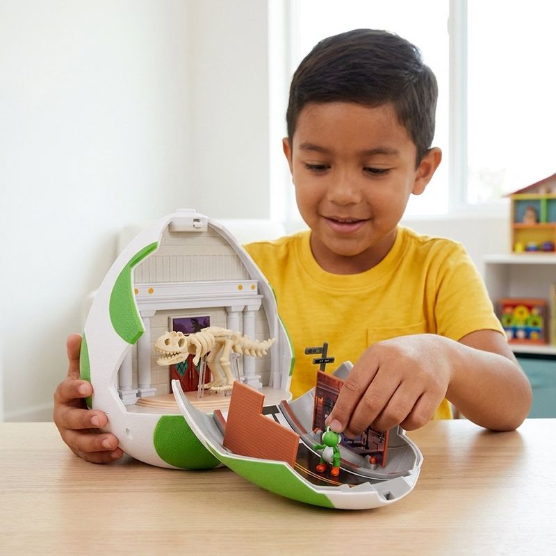 Set de Juego Super Mario Yoshi en Cápsula con Escenario, Figura y Accesorios 30 Cm