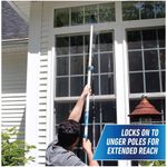 Squeegee para Ventanas de Acero Inoxidable 30 Cm con Mango Antideslizante y Hule de Repuesto
