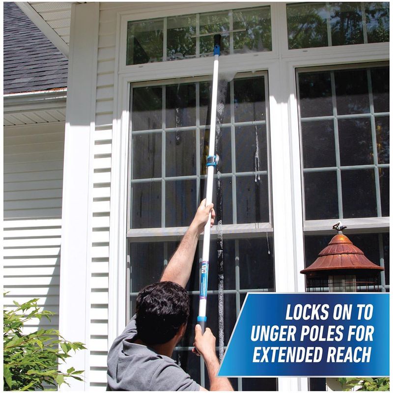 Squeegee para Ventanas de Acero Inoxidable 30 Cm con Mango Antideslizante y Hule de Repuesto