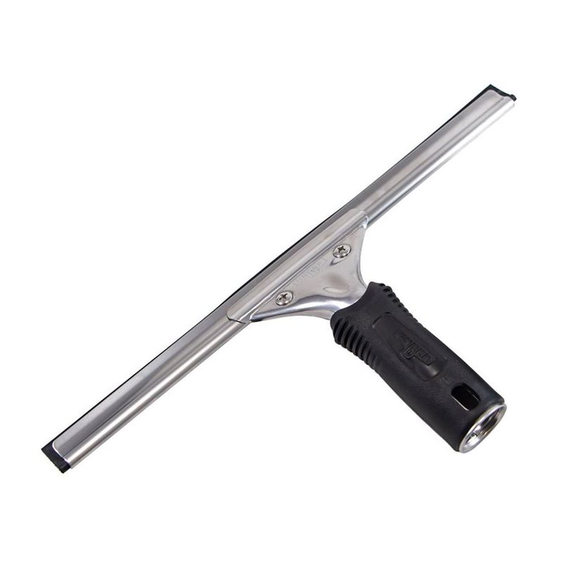 Squeegee para Ventanas de Acero Inoxidable 30 Cm con Mango Antideslizante y Hule de Repuesto