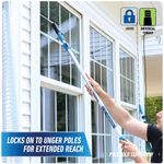 Squeegee para Ventanas de Acero Inoxidable 30 Cm con Mango Antideslizante y Hule de Repuesto