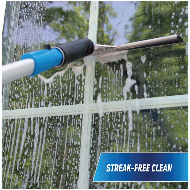 Squeegee para Ventanas de Acero Inoxidable 30 Cm con Mango Antideslizante y Hule de Repuesto