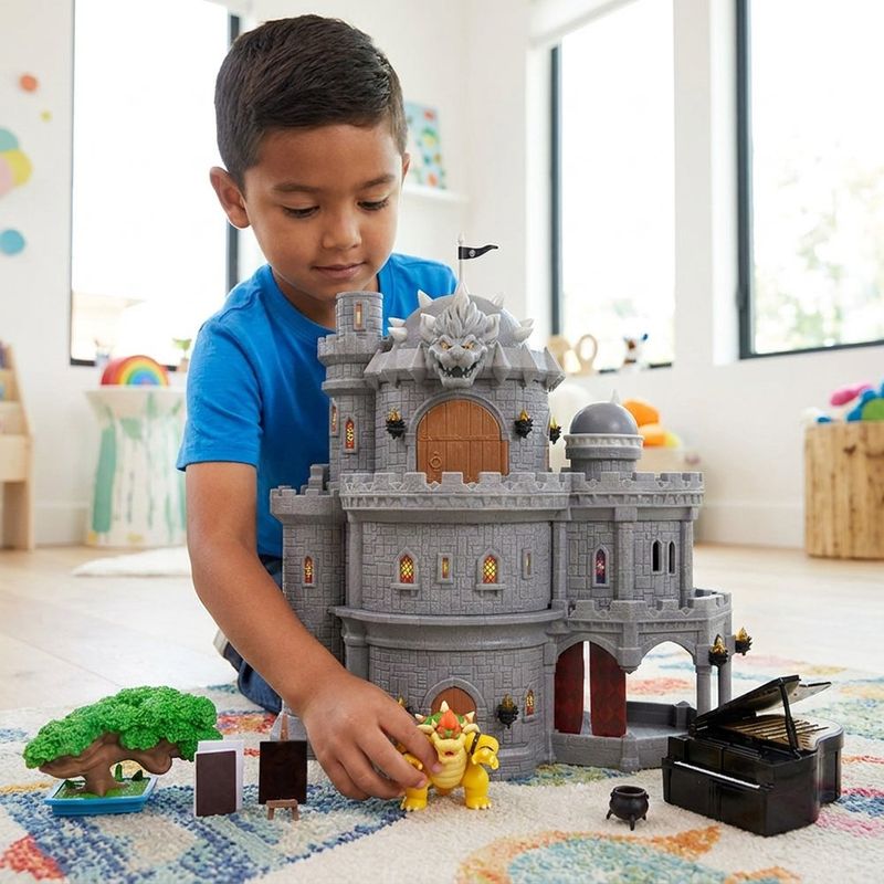 Set de Juego Castillo de Bowser The Super Mario Galaxy Movie con Figura, Piano, Árbol y Accesorios