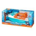 Lancha de Juguete Shark Wave con Tiburón y Tabla de Surf que Flota en el Agua