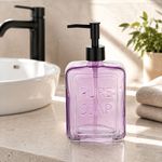 Dispensador de Jabón de Vidrio 350 mL para Baño - Colores Surtidos