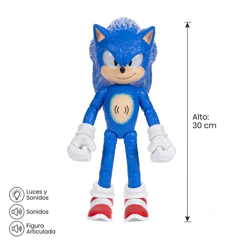 Figura de Acción Sonic The Hedgehog con Más de 30 Sonidos y Luces 30 Cm