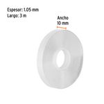 Cinta Doble Cara Color Transparente de 10 mm x 3 Metros